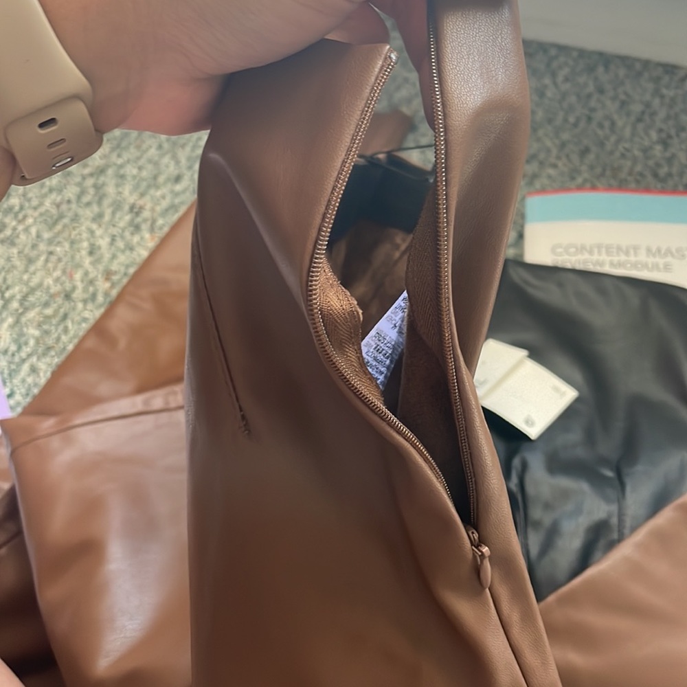 NWT ZARA leather legging high rise - Picture 9 of 10